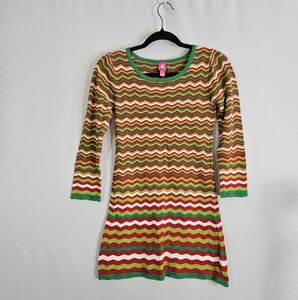 J. Khaki long sleeve knit Christmas dress girls size large